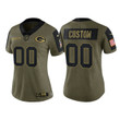 Custom Nfl Jersey, Women's Custom Green Bay Packers Olive 2021 Salute To Service Limited Jersey