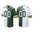 Custom Nfl Jersey, Youth Green Bay Packers Custom Split Two Tone Game Jersey - Green White