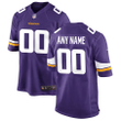 Custom Nfl Jersey, Men's Minnesota Vikings Home Custom Game Jersey - Purple