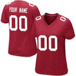 Custom Nfl Jersey, Women's New York Giants Alternate Custom Game Jersey - Red