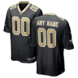 Custom Nfl Jersey, Men's New Orleans Saints Home Custom Game Jersey - Black