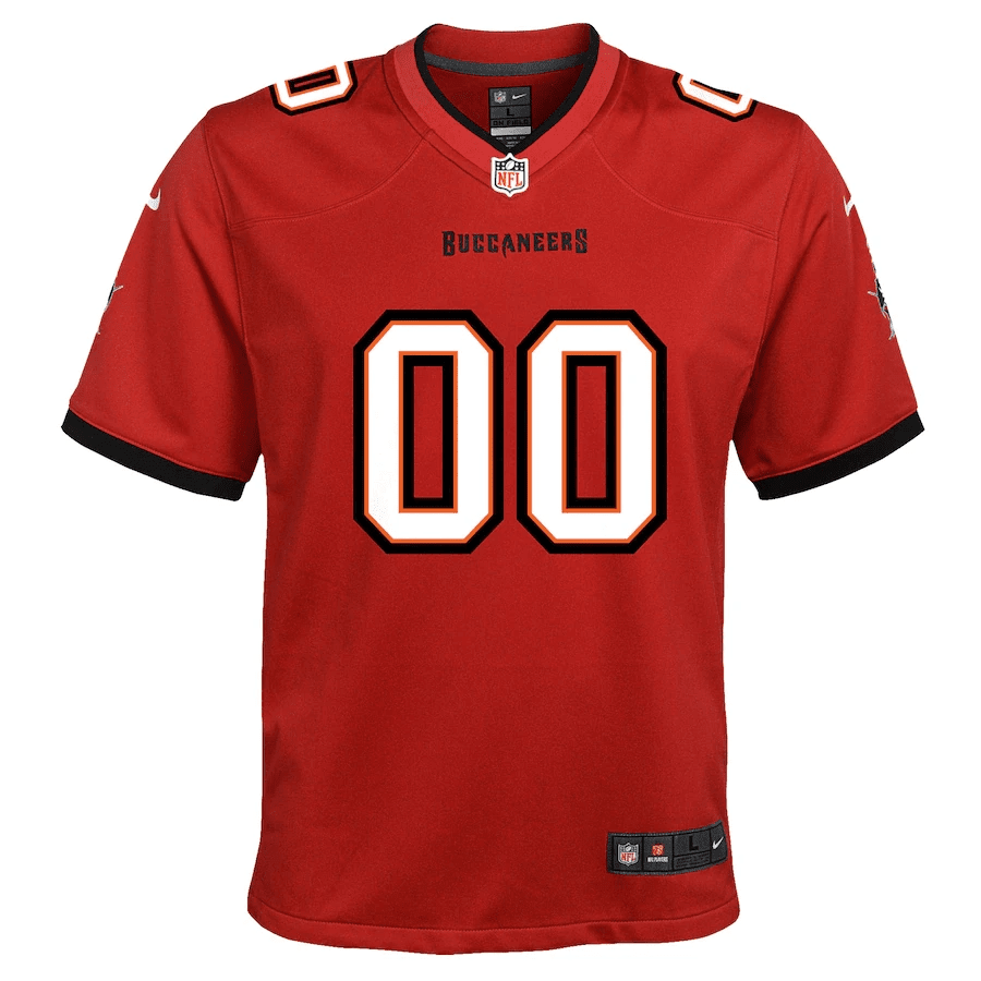 Custom Nfl Jersey, Youth's Tampa Bay Buccaneers Custom Home Game Jersey - Red