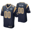 Custom Nfl Jersey, Los Angeles Rams #00 Custom Navy Super Bowl LIII Game Jersey
