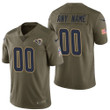 Custom Nfl Jersey, Los Angeles Rams Olive 2017 Salute to Service Limited Customized Jersey
