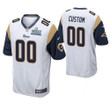 Custom Nfl Jersey, Los Angeles Rams #00 Custom White Super Bowl LIII Game Jersey
