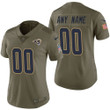 Custom Nfl Jersey, Women Los Angeles Rams Olive 2017 Salute to Service Limited Customized Jersey