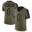 Custom Nfl Jersey, Custom Los Angeles Rams Youth Limited Custom 2021 Salute To Service Jersey - Olive