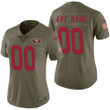 Custom Nfl Jersey, Women San Francisco 49ers Olive 2017 Salute to Service Limited Customized Jersey