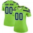 Custom Nfl Jersey, Custom Women's Seattle Seahawks Color Rush Neon Jersey - Legend Green