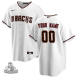 Men's Arizona Diamondbacks White Home Replica Custom MLB Jersey