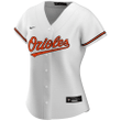 Women's Baltimore Orioles Custom White Orange Stitched Cool Base Home MLB Jersey