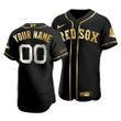 Men's Boston Red Sox Custom #00 Golden Edition Black Jersey