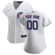 Women's Chicago Cubs Custom #00 Home White Jersey, MLB Jersey