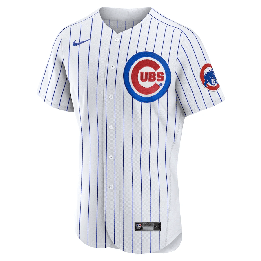 Men's Chicago Cubs Custom #00 Alternate White Jersey, MLB Jersey