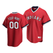 Men's Cleveland Guardians Custom #00 Cooperstown Collection Red Road Jersey