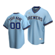 Men's Milwaukee Brewers Custom #00 Cooperstown Collection Powder Blue Road Jersey