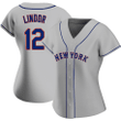 Women's Francisco Lindor New York Mets Road Jersey Gray Replica