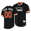Men's San Francisco Giants Custom #00 Cooperstown Collection Black Script Fashion Jersey
