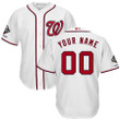 Washington Nationals Majestic 2019 World Series Champions Home Official Cool Base Custom White Jersey