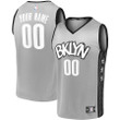Youth Brooklyn Nets Custom #00 Jumpman Statement Edition Gray Jersey