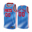 Youth Brooklyn Nets Custom #00 2020-21 Hardwood Classics Blue Jersey