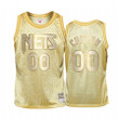 Men's Brooklyn Nets Custom #00 Midas SM Golden Edition Golden Jersey