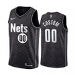 Men's Brooklyn Nets Custom #00 2020-21 Earned Edition Black Swingman Jersey
