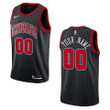 Men's Chicago Bulls #00 Custom Statement Swingman Jersey - Black , Basketball Jersey
