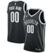 Men's Brooklyn Nets Custom #00 2022/23 Icon Edition Swingman Jersey - Black