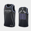 Charlotte Hornets #00 Men's 2020 Paris Game Custom Jersey - Black