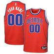 Detroit Pistons City Edition Swingman Jersey - Custom - Youth - Red Jersey