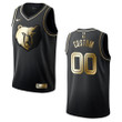 Men's Memphis Grizzlies #00 Custom Golden Edition Jersey - Black , Basketball Jersey