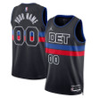Men's Detroit Pistons Custom #00 2022/23 Statement Swingman Jerseys