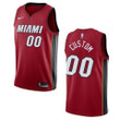 Custom Miami Heat Jersey, Men's Miami Heat #00 Custom Statement Swingman Jersey - Red , Basketball Jersey