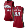 Custom Miami Heat Jersey, Women's Custom Miami Heat Swingman Red Jersey - Statement Edition