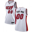 Custom Miami Heat Jersey, Women's Custom Miami Heat Swingman White Jersey - Association Edition