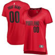 Women's Red Portland Trail Blazers Fast Break Replica Custom Jersey - Statement Edition