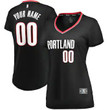Women's Black Portland Trail Blazers Fast Break Custom Jersey - Icon Edition