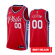 Men's #00 Philadelphia 76ers Custom 2022-23 Statement Edition Swingman Jersey - Red
