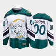 Men's Anaheim Ducks Custom #00 Reverse Retro White Special Edition Jersey