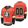 Anaheim Ducks Custom #00 Alternate Orange 2019-20 Breakaway Player Jersey - Youth