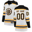 Boston Bruins Wairaiders Women's Away Breakaway Custom Jersey - White , NHL Jersey, Hockey Jerseys