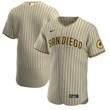 Custom Padres Jersey, Men's San Diego Padres Custom Tan Brown Alternate 2020 Team Jersey, Padres Jackie Robinson Jersey