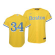 Youth's  Boston Red Sox David Ortiz #34 2021 City Connect Replica Gold Jersey