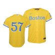 Youth's  Boston Red Sox Eduardo Rodriguez #57 2021 City Connect Replica Gold Jersey