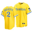 Men's Boston Red Sox Xander Bogaerts #2 2021 City Connect Replica Jersey Gold , MLB Jersey