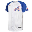 Youth's Atlanta Braves Custom White 2023 City Connect Replica Player Jersey