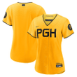 Women's Custom Pittsburgh Pirates Gold 2023 City Connect Replica Jersey