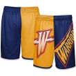 Golden State Warriors  Youth Hardwood Classics Big Face 5.0 Shorts - Gold/Navy
