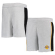 Los Angeles Lakers Youth Wingback Shorts - Heathered Gray